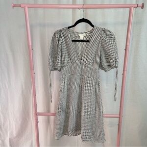 H&M Puff Sleeve Polka Dot Dress size XXS